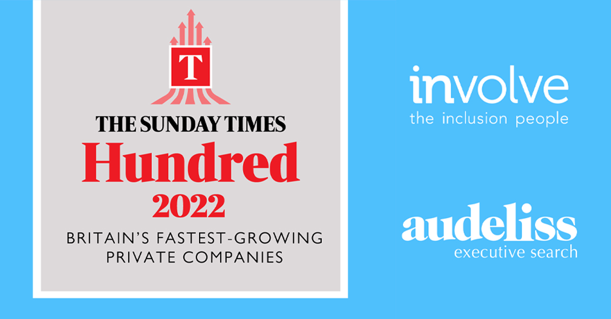 INvolve is included in The Sunday Times 100, Britain’s fastest-growing private companies